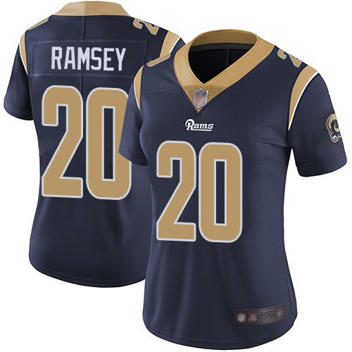 Rams #20 Jalen Ramsey Navy Blue Team Color Women's Stitched Football Vapor Untouchable Limited Jersey Rams #20 Jalen Ramsey Navy Blue Team Color Women's Stitched Football Vapor Untouchable Limited Jersey