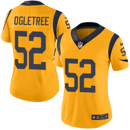 Nike Rams #52 Alec Ogletree Gold Women's Stitched NFL Limited Rush Jersey Nike Rams #52 Alec Ogletree Gold Women's Stitched NFL Limited Rush Jersey