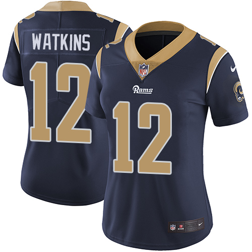 Nike Rams #12 Sammy Watkins Navy Blue Team Color Women's Stitched NFL Vapor Untouchable Limited Jersey Nike Rams #12 Sammy Watkins Navy Blue Team Color Women's Stitched NFL Vapor Untouchable Limited Jersey
