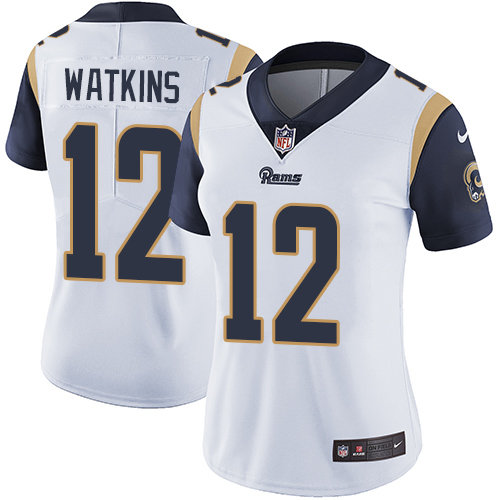 Nike Rams #12 Sammy Watkins White Women's Stitched NFL Vapor Untouchable Limited Jersey Nike Rams #12 Sammy Watkins White Women's Stitched NFL Vapor Untouchable Limited Jersey