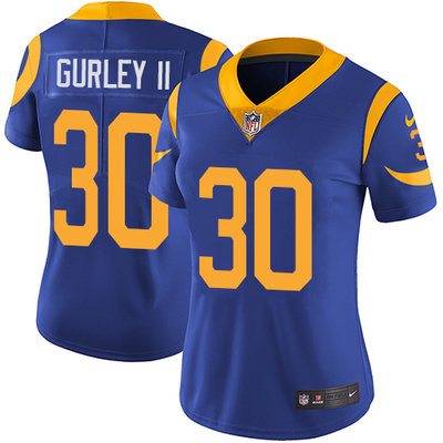 Nike Rams #30 Todd Gurley II Royal Blue Alternate Women's Stitched NFL Vapor Untouchable Limited Jersey Nike Rams #30 Todd Gurley II Royal Blue Alternate Women's Stitched NFL Vapor Untouchable Limited Jersey