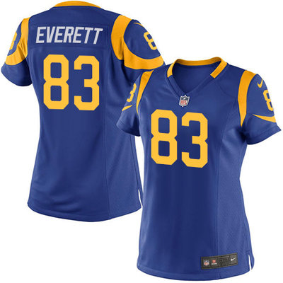 Nike Rams #83 Gerald Everett Royal Blue Alternate Women's Stitched NFL Elite Jersey Nike Rams #83 Gerald Everett Royal Blue Alternate Women's Stitched NFL Elite Jersey