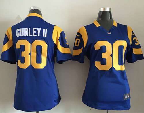 Nike Rams #30 Todd Gurley II Royal Blue Alternate Women's Stitched NFL Elite Jersey Nike Rams #30 Todd Gurley II Royal Blue Alternate Women's Stitched NFL Elite Jersey