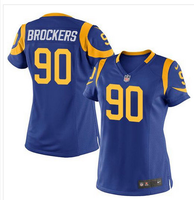 Nike Rams #90 Michael Brockers Royal Blue Alternate Women's Stitched NFL Elite Jersey Nike Rams #90 Michael Brockers Royal Blue Alternate Women's Stitched NFL Elite Jersey
