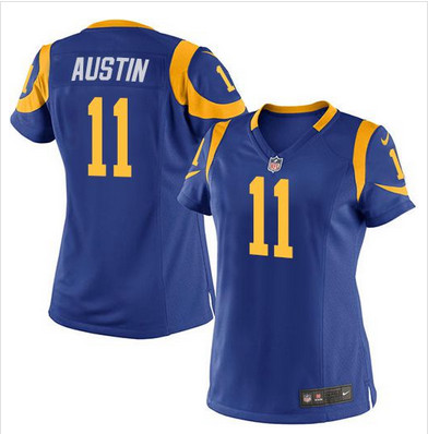 Nike Rams #11 Tavon Austin Royal Blue Alternate Women's Stitched NFL Elite Jersey Nike Rams #11 Tavon Austin Royal Blue Alternate Women's Stitched NFL Elite Jersey