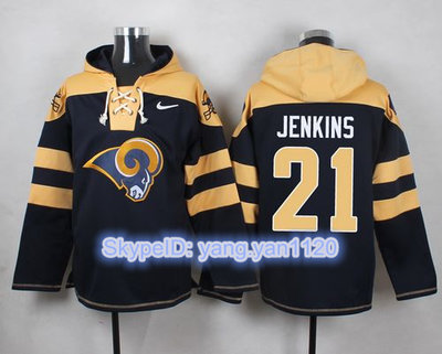 Nike Rams #21 Janoris Jenkins Navy Blue Player Pullover NFL Hoodie Nike Rams #21 Janoris Jenkins Navy Blue Player Pullover NFL Hoodie
