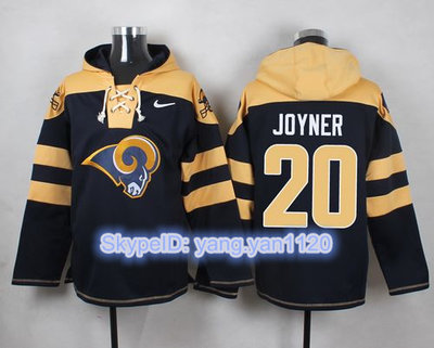 Nike Rams #20 Lamarcus Joyner Navy Blue Player Pullover NFL Hoodie Nike Rams #20 Lamarcus Joyner Navy Blue Player Pullover NFL Hoodie