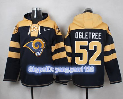 Nike Rams #52 Alec Ogletree Navy Blue Player Pullover NFL Hoodie
