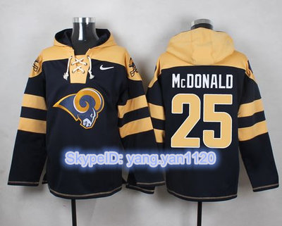 Nike Rams #25 T.J. McDonald Navy Blue Player Pullover NFL Hoodie Nike Rams #25 T.J. McDonald Navy Blue Player Pullover NFL Hoodie