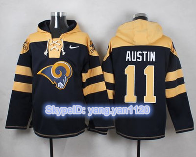 Nike Rams #11 Tavon Austin Navy Blue Player Pullover NFL Hoodie Nike Rams #11 Tavon Austin Navy Blue Player Pullover NFL Hoodie