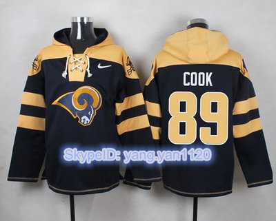 Nike Rams #89 Jared Cook Navy Blue Player Pullover NFL Hoodie Nike Rams #89 Jared Cook Navy Blue Player Pullover NFL Hoodie