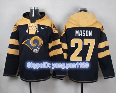 Nike Rams #27 Tre Mason Navy Blue Player Pullover NFL Hoodie Nike Rams #27 Tre Mason Navy Blue Player Pullover NFL Hoodie