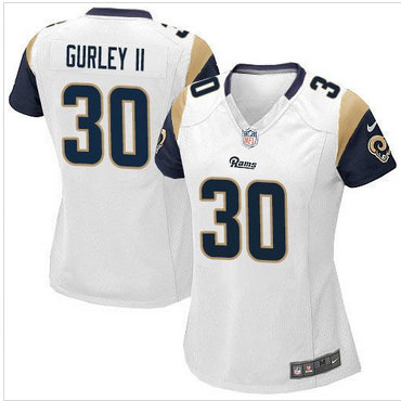 Women Nike Rams #30 Todd Gurley II White Stitched NFL Elite Jersey Women Nike Rams #30 Todd Gurley II White Stitched NFL Elite Jersey