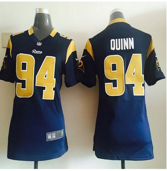 Women NEW Rams #94 Robert Quinn Navy Blue Team Color Stitched NFL Elite Jersey Women NEW Rams #94 Robert Quinn Navy Blue Team Color Stitched NFL Elite Jersey