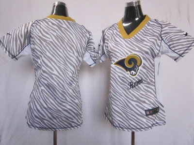 NEW Women Los Angeles Rams blank jerseys(fem fan zebra) NEW Women Los Angeles Rams blank jerseys(fem fan zebra)
