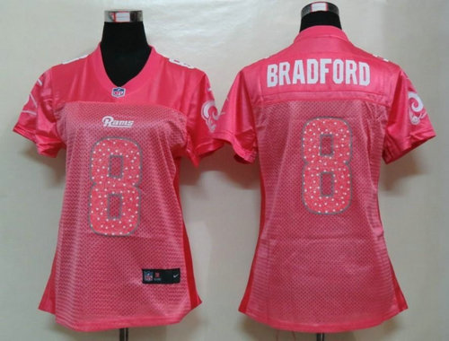 NEW Womens Los Angeles Rams 8 Bradford Pink Elite Jerseys NEW Womens Los Angeles Rams 8 Bradford Pink Elite Jerseys