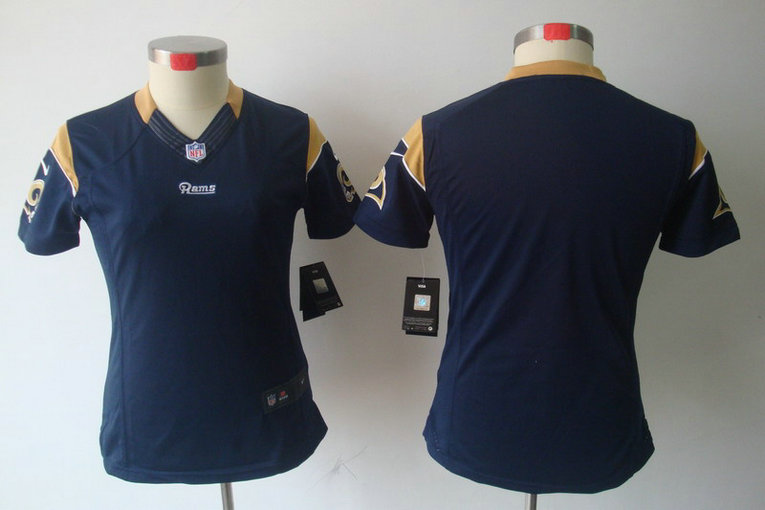 Women NEW Los Angeles Rams Blank Blue Jerseys Women NEW Los Angeles Rams Blank Blue Jerseys