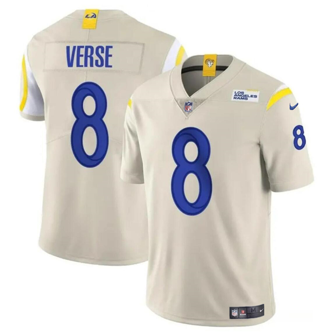 Youth Los Angeles Rams #8 Jared Verse Bone 2024 Draft Vapor Untouchable Stitched Football Jersey Youth Los Angeles Rams #8 Jared Verse Bone 2024 Draft Vapor Untouchable Stitched Football Jersey