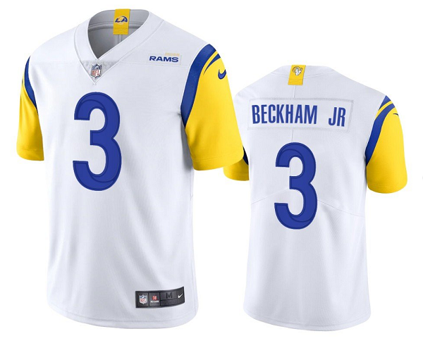 Youth Los Angeles Rams #3 Odell Beckham Jr. White Vapor Untouchable Limited Stitched Jersey Youth Los Angeles Rams #3 Odell Beckham Jr. White Vapor Untouchable Limited Stitched Jersey