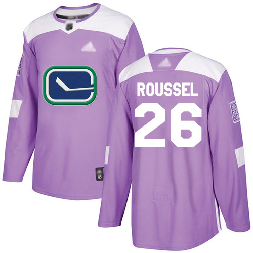 Canucks #26 Antoine Roussel Purple Authentic Fights Cancer Stitched Hockey Jersey Canucks #26 Antoine Roussel Purple Authentic Fights Cancer Stitched Hockey Jersey