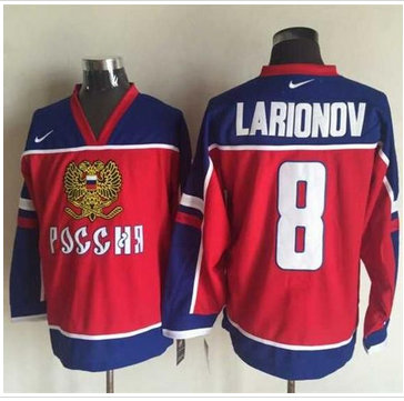 Vancouver Canucks #8 Igor Larionov Red Blue Nike Stitched NHL Jersey Vancouver Canucks #8 Igor Larionov Red Blue Nike Stitched NHL Jersey
