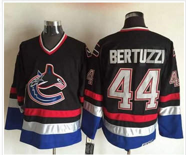 Vancouver Canucks #44 Todd Bertuzzi Black Blue CCM Throwback Stitched NHL Jersey Vancouver Canucks #44 Todd Bertuzzi Black Blue CCM Throwback Stitched NHL Jersey