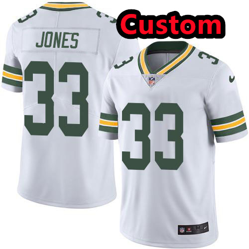 Custom Men's Nike Packers White Stitched NFL Vapor Untouchable Limited Jersey Custom Men's Nike Packers White Stitched NFL Vapor Untouchable Limited Jersey