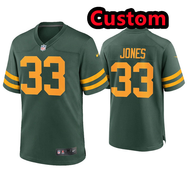 Custom Men's Packers Green Alternate Limited Jersey Custom Men's Packers Green Alternate Limited Jersey