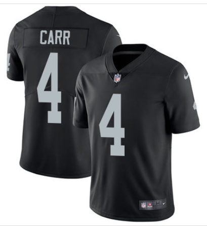 Nike Raiders #4 Derek Carr Black Team Color Men's Stitched NFL Vapor Untouchable Limited Jersey Nike Raiders #4 Derek Carr Black Team Color Men's Stitched NFL Vapor Untouchable Limited Jersey