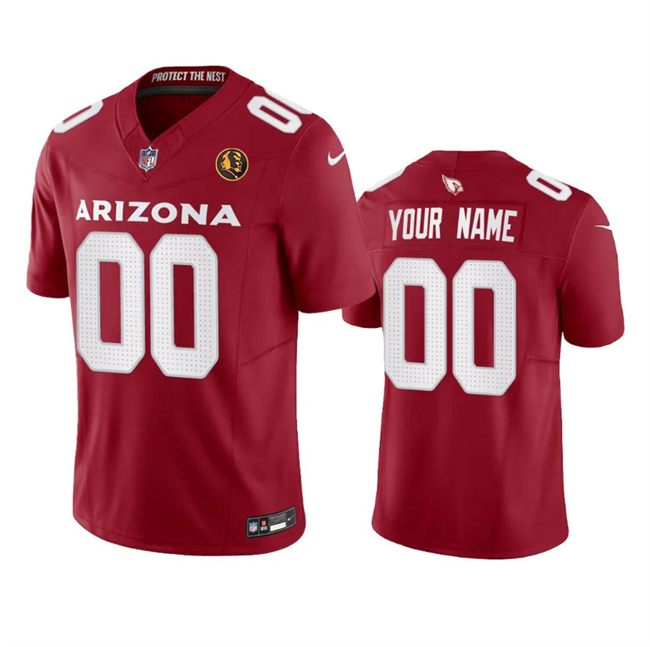 Men's Arizona Cardinals Active Player Custom Red 2023 F.U.S.E. With John Madden Patch Vapor Limited Stitched Football Jersey Men's Arizona Cardinals Active Player Custom Red 2023 F.U.S.E. With John Madden Patch Vapor Limited Stitched Football Jersey