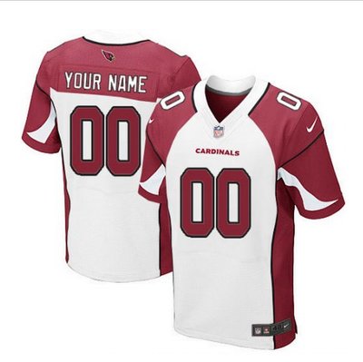 Men's Nike Arizona Cardinals Customized Elite White NFL Jersey