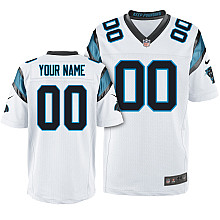 Nike Carolina Panthers White Customized Elite Jerseys