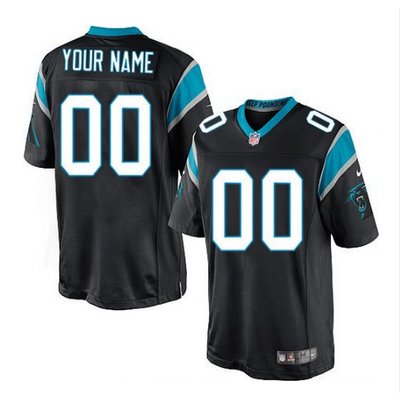 Men's Nike Carolina Panthers Customized Limited Black Team Color NFL Jersey