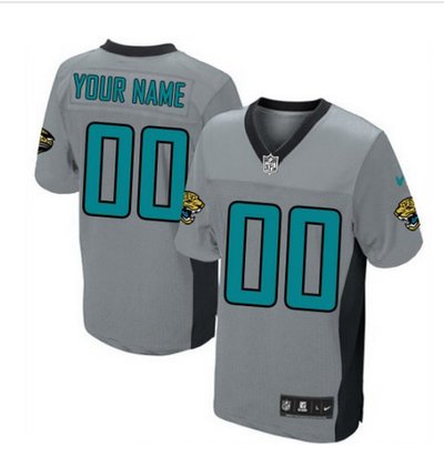 Men's Nike Jacksonville Jaguars Customized Limited Grey Shadow NFL Jersey