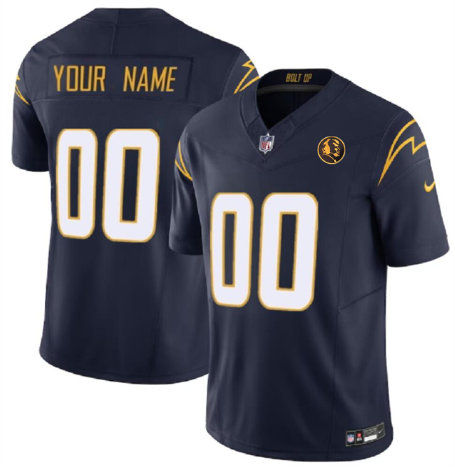 Men's Los Angeles Chargers Active Player Custom Navy 2023 F.U.S.E. With John Madden Patch Vapor Limited Stitched Football Jersey Men's Los Angeles Chargers Active Player Custom Navy 2023 F.U.S.E. With John Madden Patch Vapor Limited Stitched Football Jersey