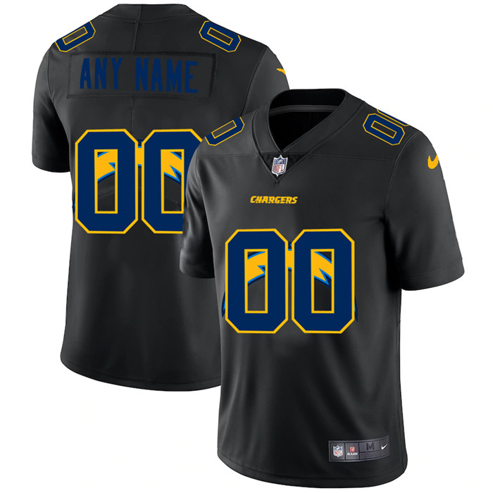 Los Angeles Chargers Custom Men's Nike Team Logo Dual Overlap Limited NFL Jersey Black Los Angeles Chargers Custom Men's Nike Team Logo Dual Overlap Limited NFL Jersey Black