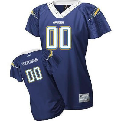 Customized San Diego Chargers Jersey Women Field Flirt Fashion Football Jersey
