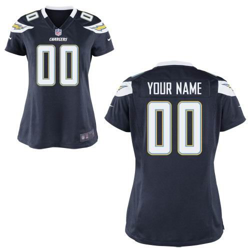 Women's Nike San Diego Chargers Customized Game Team D.blue Jerseys Women's Nike San Diego Chargers Customized Game Team D.blue Jerseys
