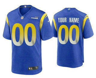 Men's Los Angeles Rams Customized Royal NFL Stitched Limited Jersey Men's Los Angeles Rams Customized Royal NFL Stitched Limited Jersey