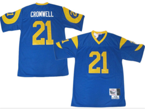 Los Angeles Rams 21 Nolan Cromwell Blue Throwback Customized Jersey Los Angeles Rams 21 Nolan Cromwell Blue Throwback Customized Jersey