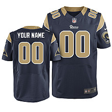 Nike Los Angeles Rams Customized Elite Blue Jerseys Nike Los Angeles Rams Customized Elite Blue Jerseys