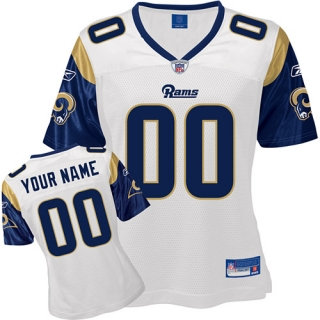 Los Angeles Rams Women Customized White Jersey Los Angeles Rams Women Customized White Jersey