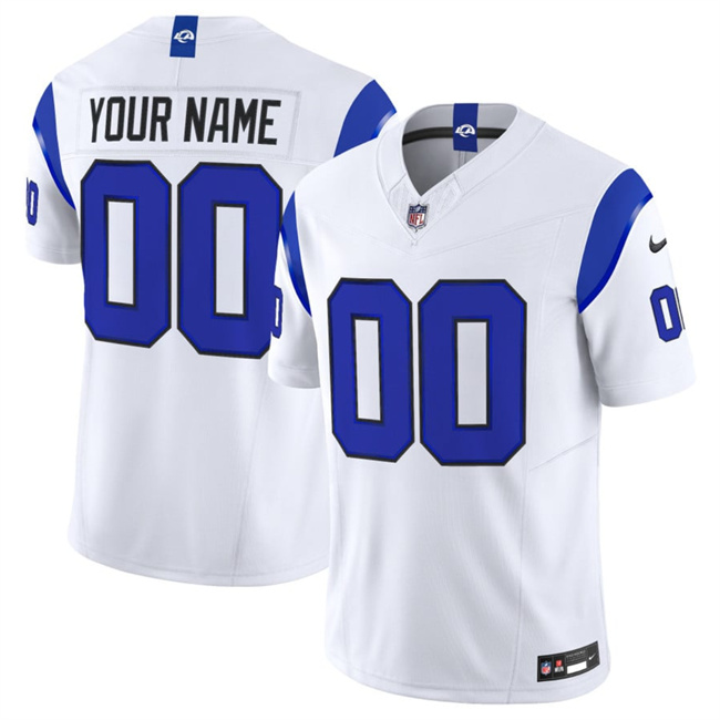 Women's Los Angeles Rams Active Player Custom White Fearsome 2026 F.U.S.E. Vapor Limited Stitched Football Jersey(Run Small)