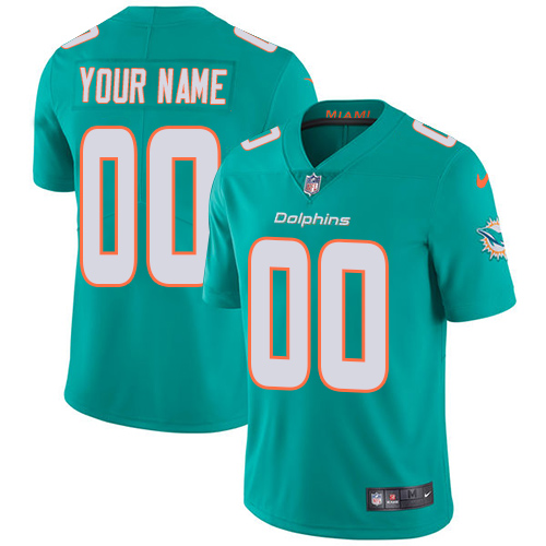 Nike NFL Miami Dolphins Vapor Untouchable Customized Limited Aqua Green Home Men's Jersey Nike NFL Miami Dolphins Vapor Untouchable Customized Limited Aqua Green Home Men's Jersey