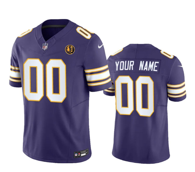 Men's Minnesota Vikings Active Player Custom Purple 2023 F.U.S.E. Throwback With John Madden Patch Vapor Limited Stitched Football Jersey Men's Minnesota Vikings Active Player Custom Purple 2023 F.U.S.E. Throwback With John Madden Patch Vapor Limited Stitched Football Jersey