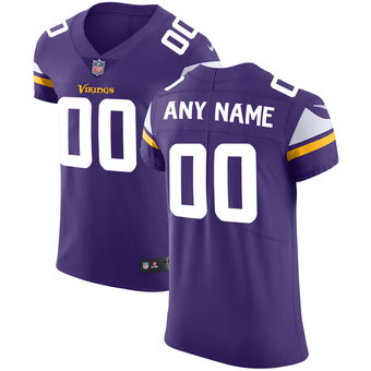 Men's Minnesota Vikings Nike Purple Vapor Untouchable Custom Elite Jersey Men's Minnesota Vikings Nike Purple Vapor Untouchable Custom Elite Jersey