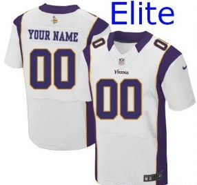 Nike Minnesota Vikings Customized Elite White Jerseys Nike Minnesota Vikings Customized Elite White Jerseys
