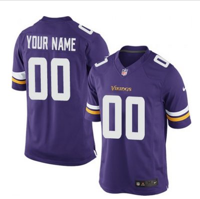 Men's Nike Minnesota Vikings Customized Limited Purple Team Color NFL Jersey