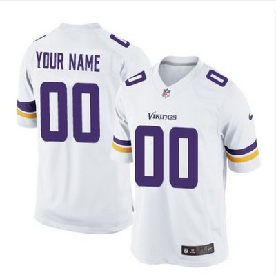 Men's Nike Minnesota Vikings Customized Limited White NFL Jersey