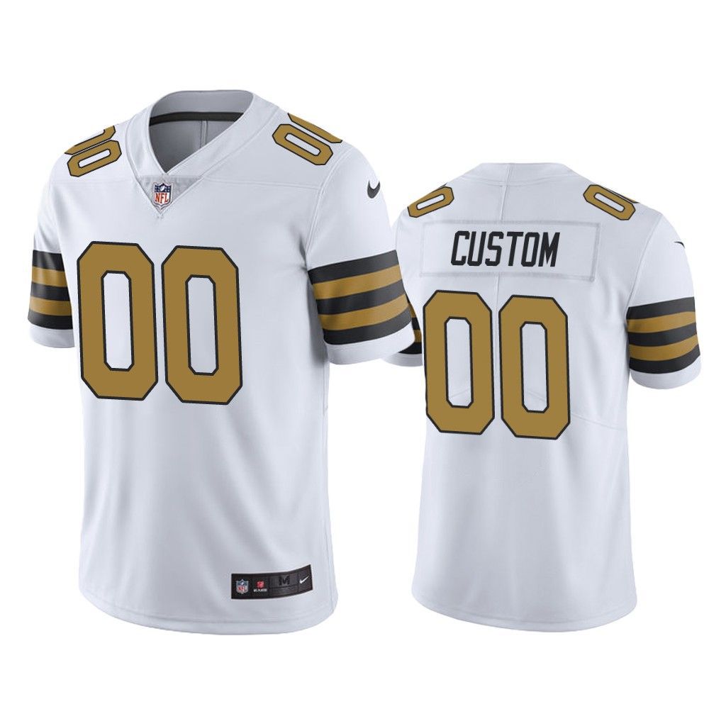 Custom Men's New Orleans Saints White 2024 Draft Color Rush Limited Stitched Football Jersey Custom Men's New Orleans Saints White 2024 Draft Color Rush Limited Stitched Football Jersey